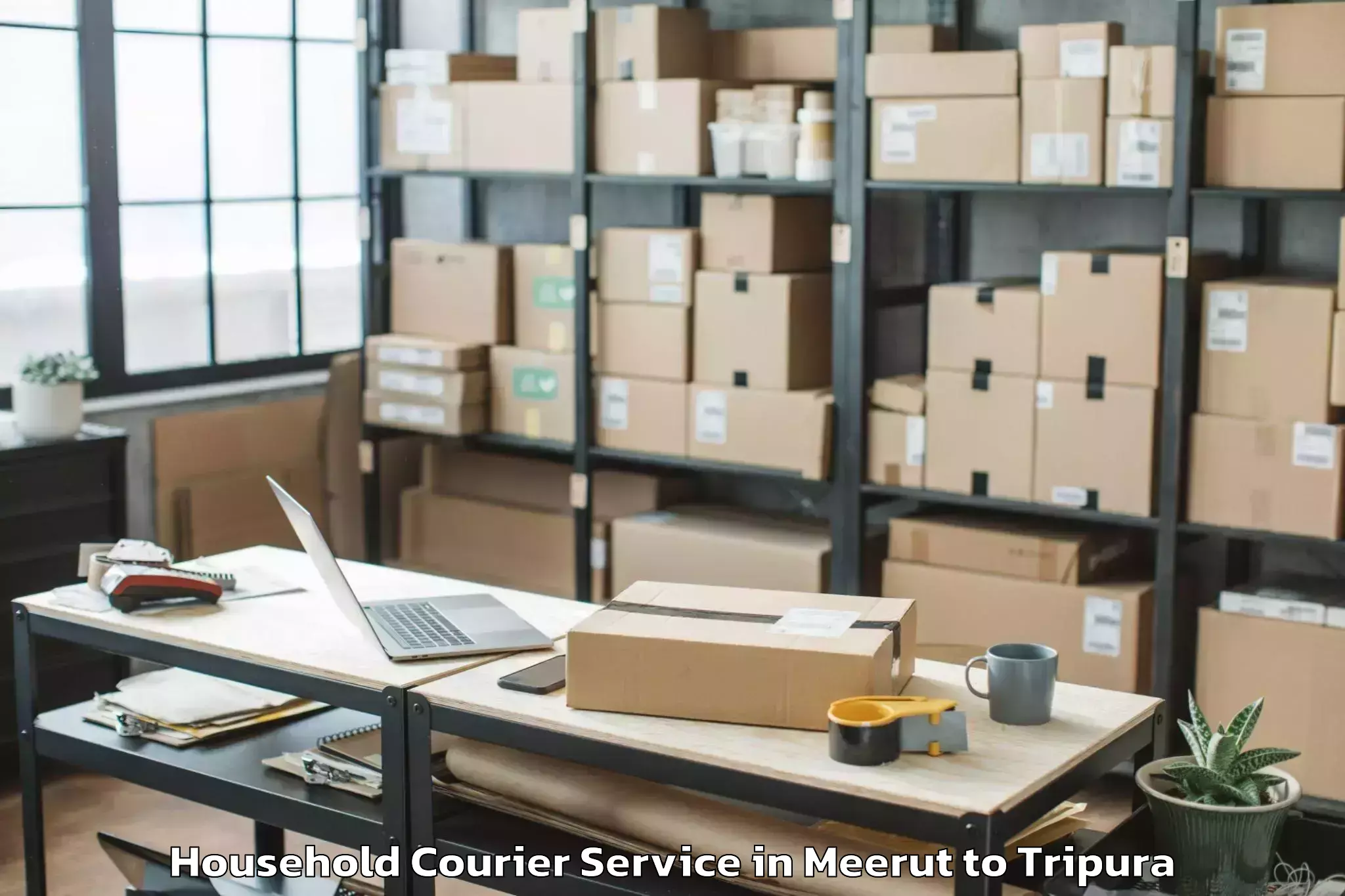 Meerut to Melaghar Household Courier